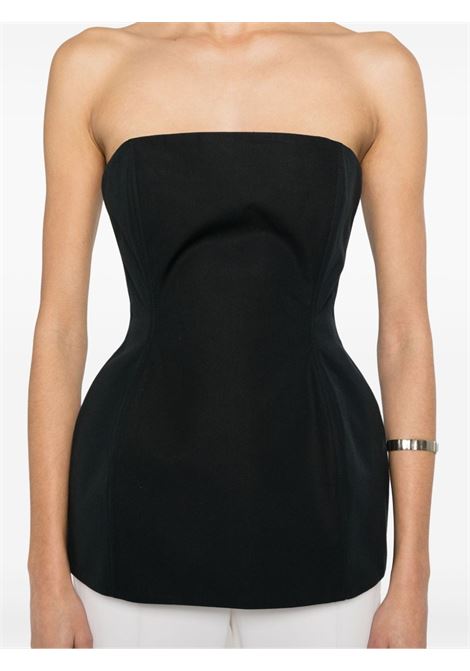 Black strapless fitted waist top - women MAGDA BUTRYM | 165524BLK